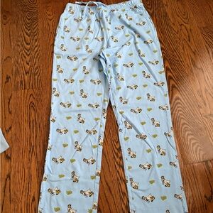Kids Light Blue Dog Print Pajama Pants
